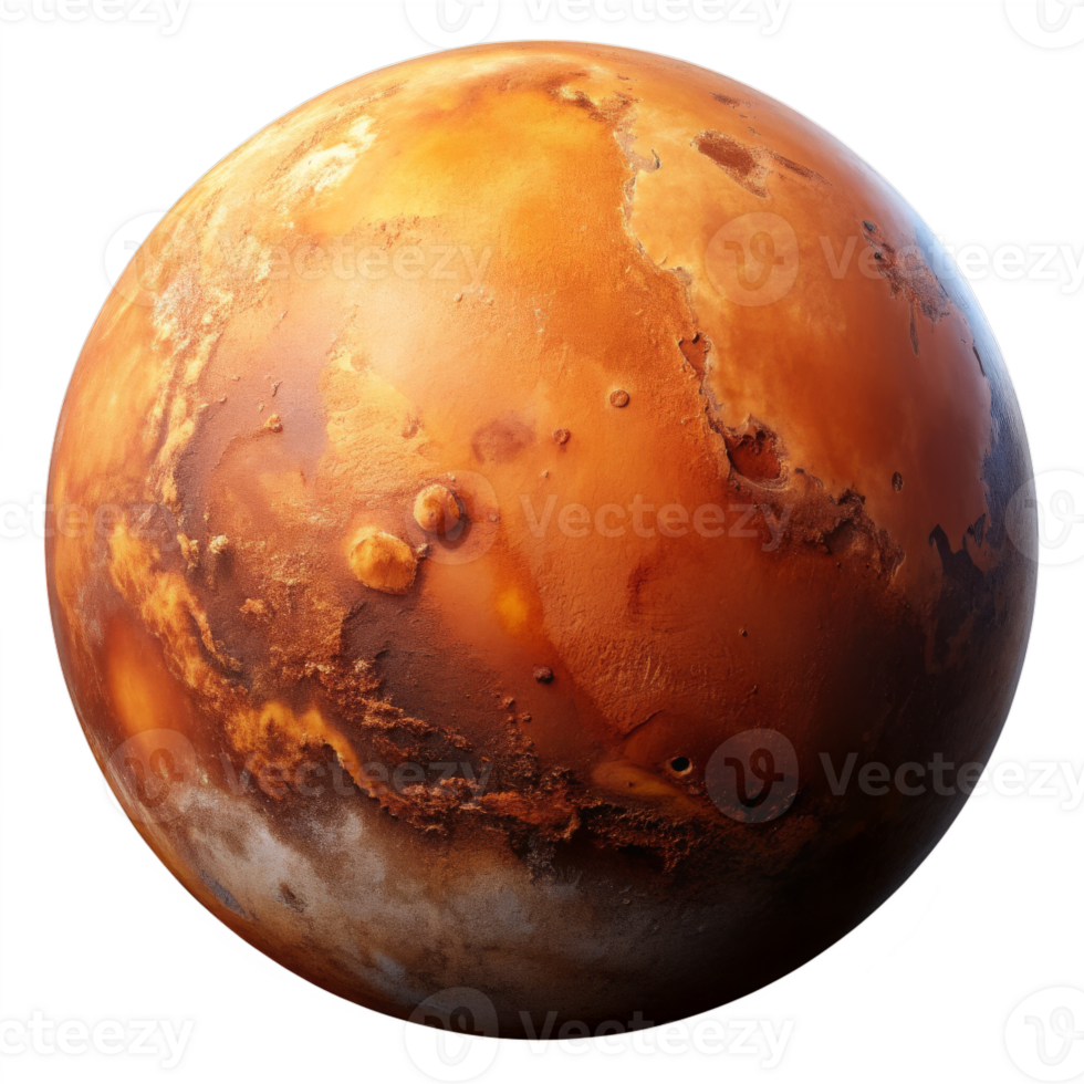 A large red planet with a transparent background png
