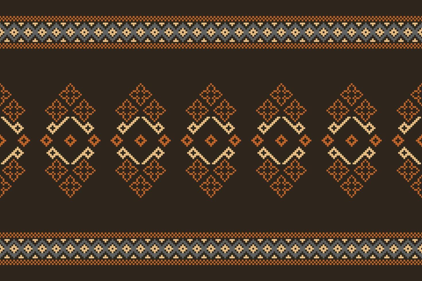 cross stitch motif brown pattern background 22.8.24 2 vector
