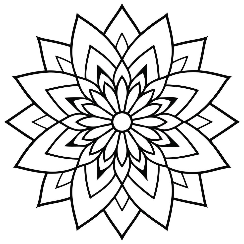 Detailed Mandala Coloring Sheets for Adults for Relaxing Mandala Coloring Pages for Floral Mandala Adult Coloring Pages vector