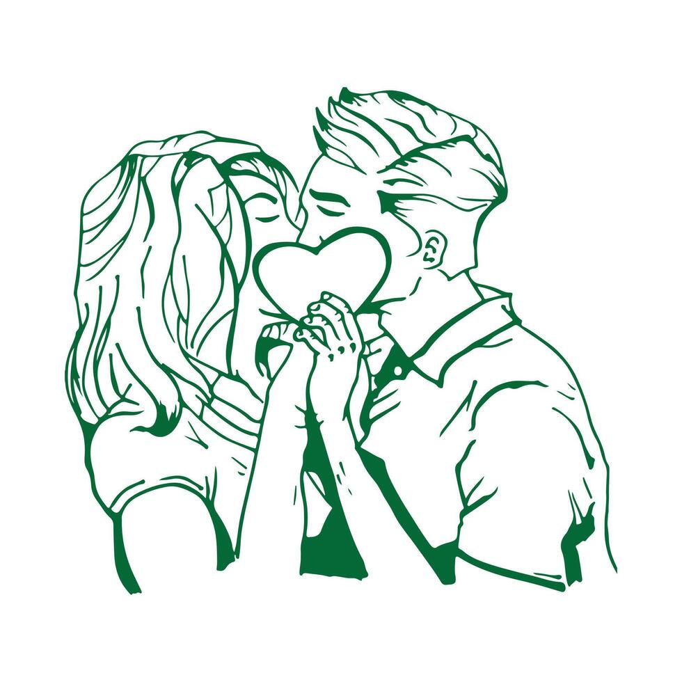 couple, love for each other vector