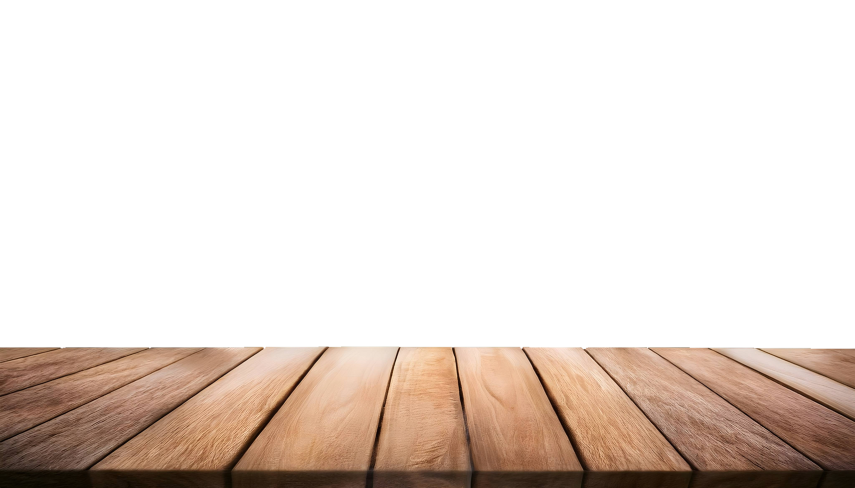 Brown rustic wooden tabletop for product display template isolated on transparent background, copy space png