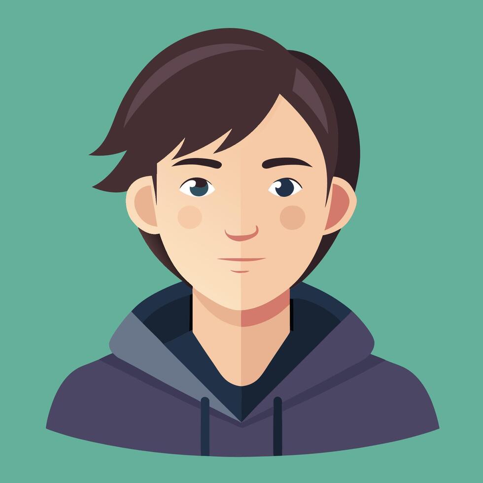 young man avatar character, due avatar, Man Icon Cartoon Illustration vector