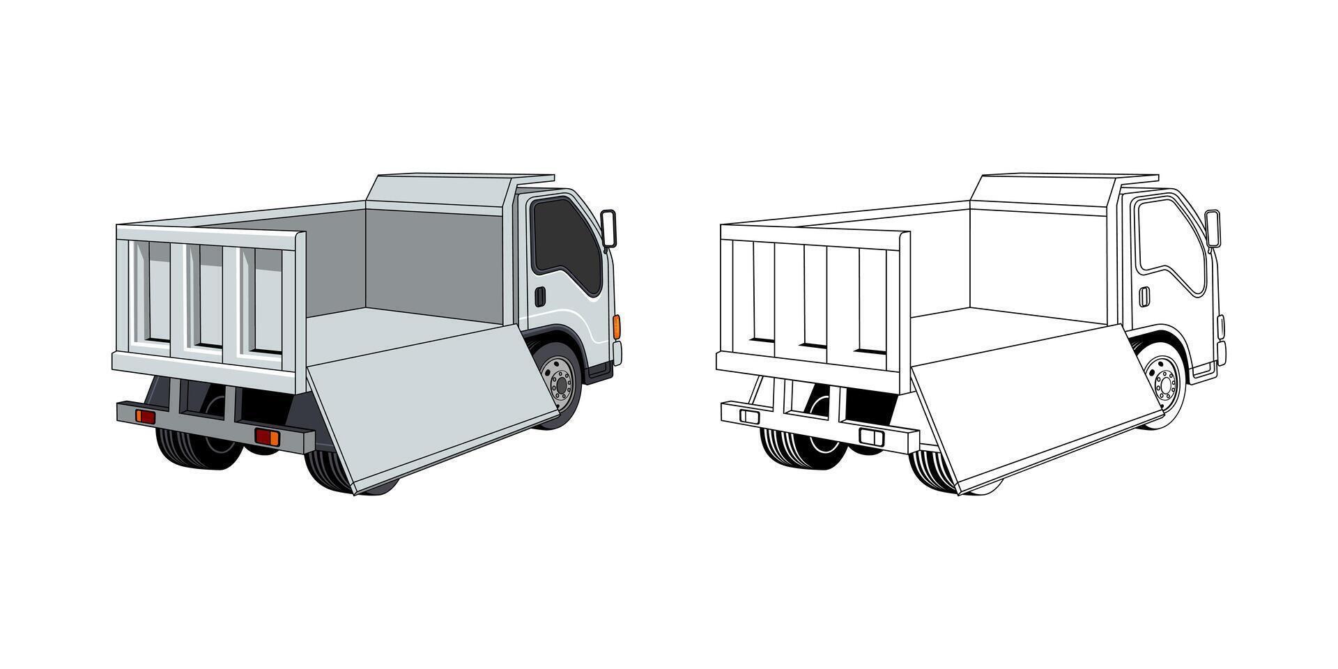 Small Truck Cartoon vector