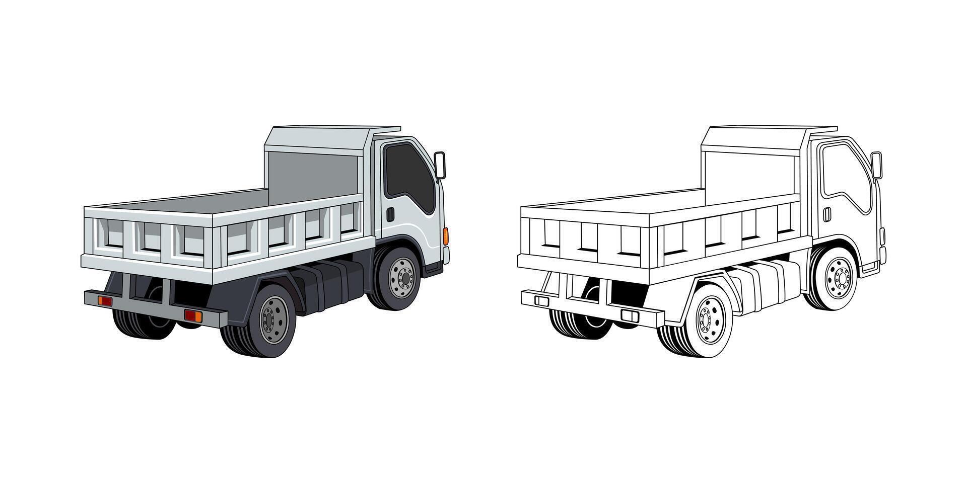 Small Truck Cartoon Design Illustration vector