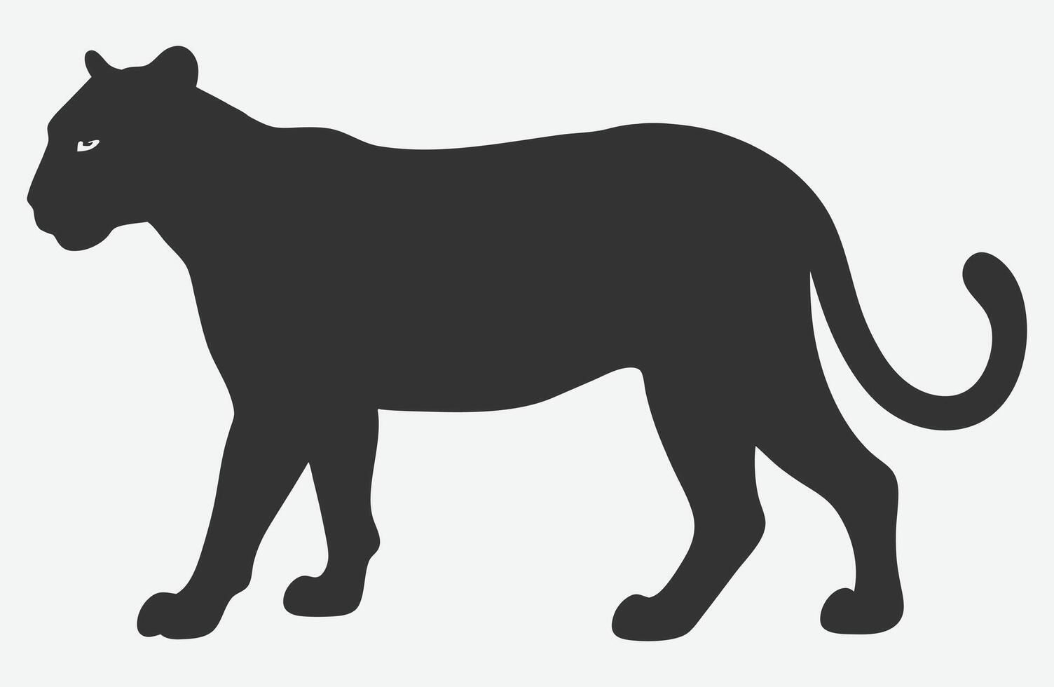 Majestic Leopard Silhouette Art, Capturing the Wild Essence of the Jungle vector