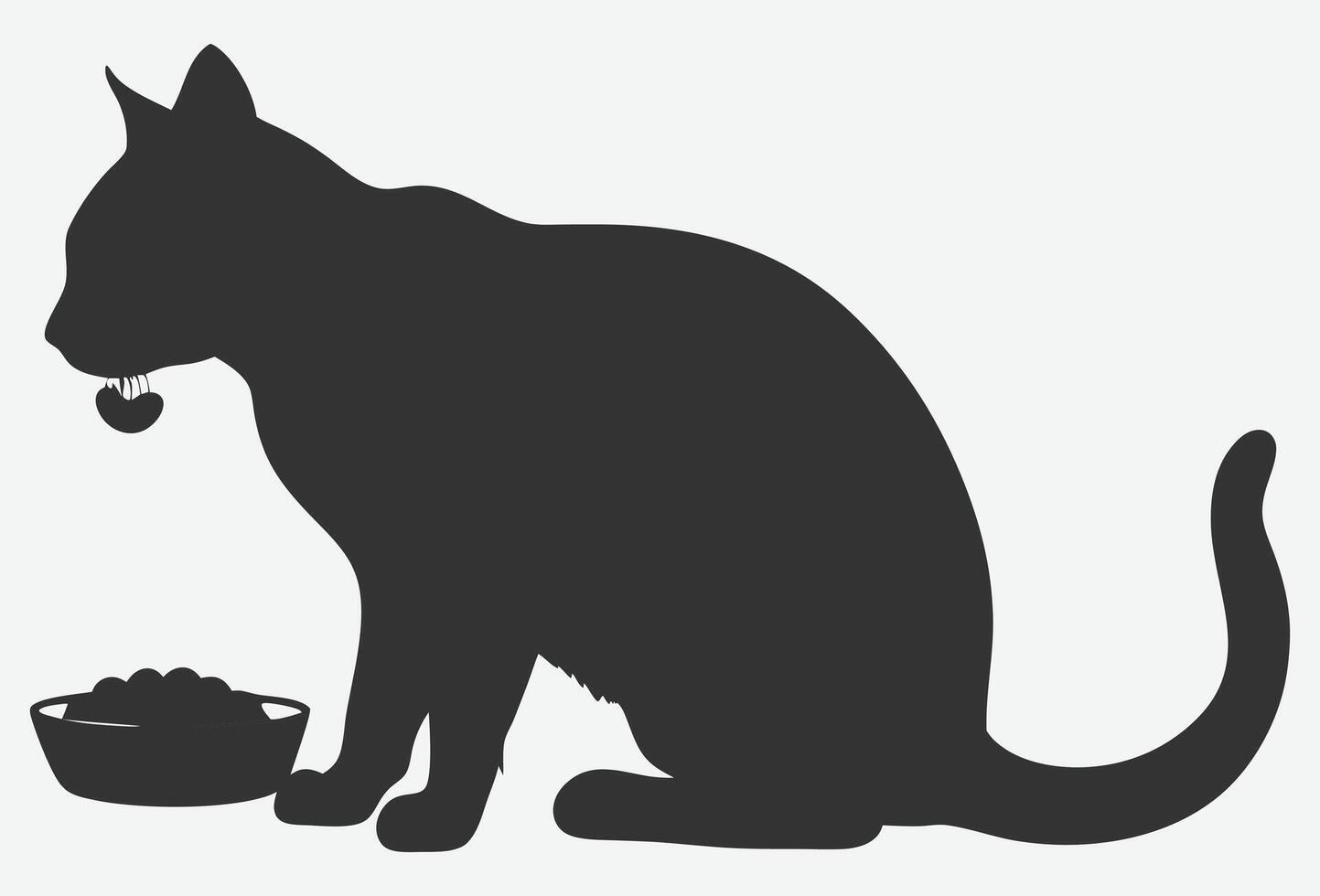 Stunning Cat Silhouette Art, Perfect for Your Design Projects vector