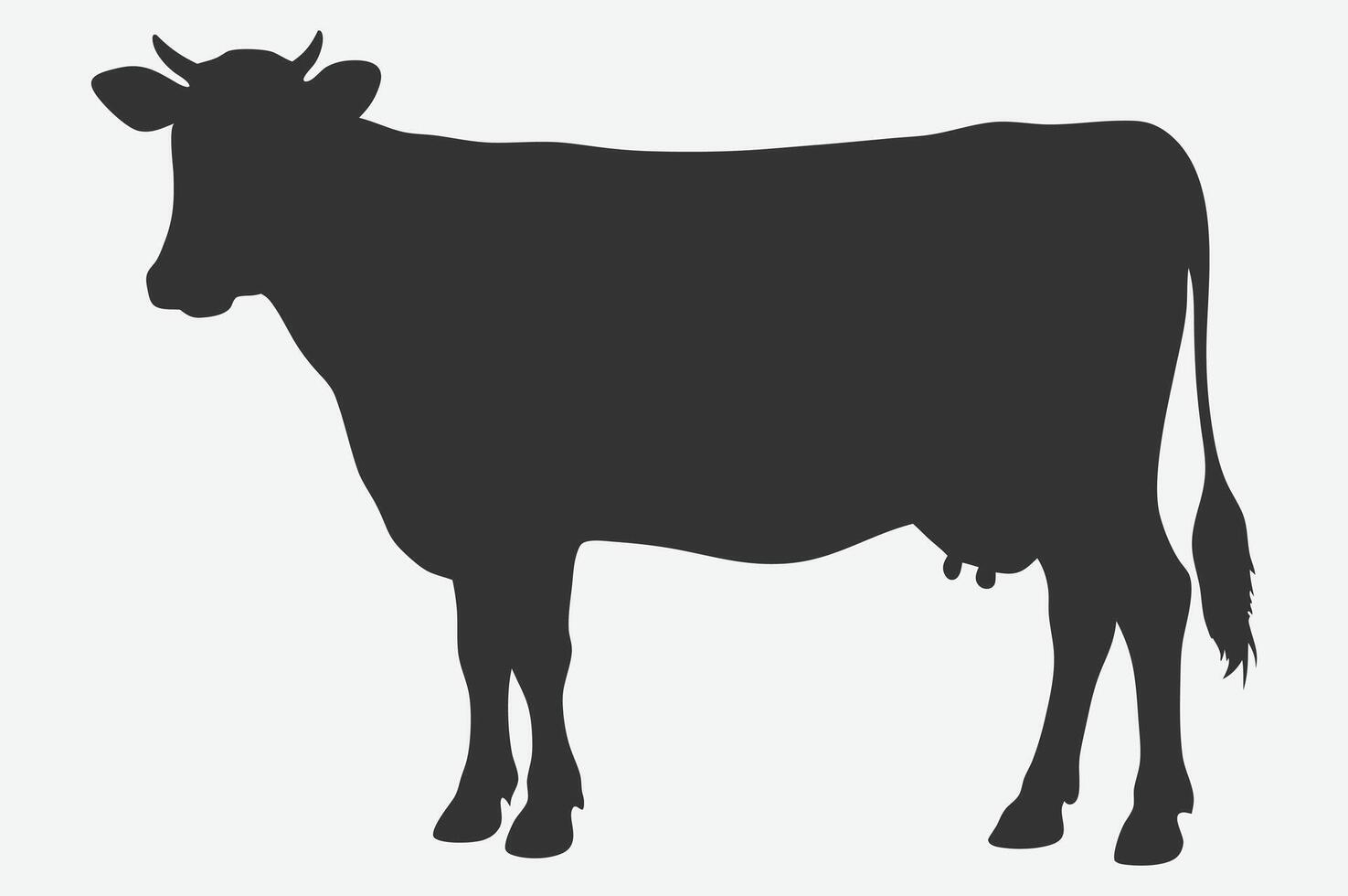 Art IllustrationCow Silhouette , ation for Your Creative ProjectsMajestic, High-Quality, and Detailed Outline Illustr vector
