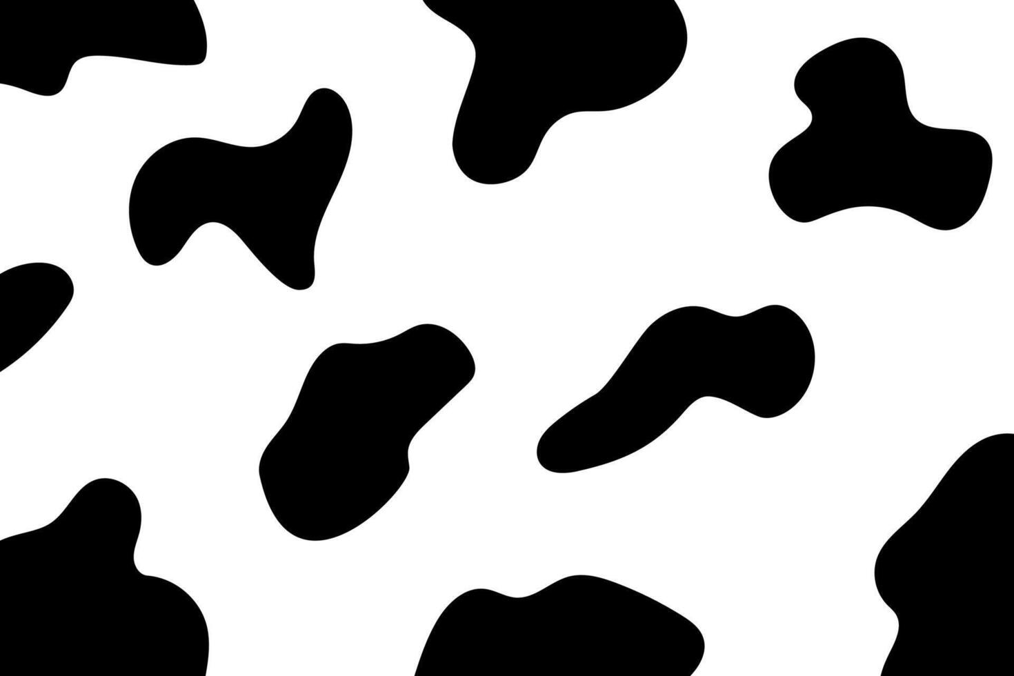 Set of abstract black cow spots vector