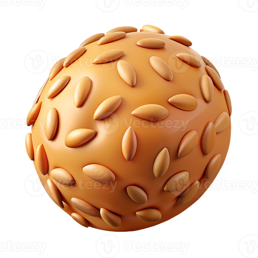 Textured Cookie with Seed-Like Patterns png