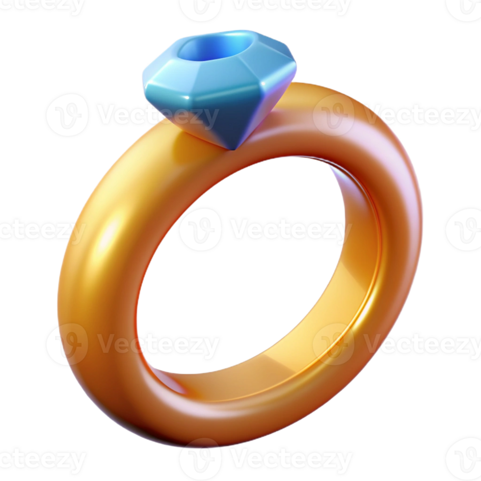 Golden Band with Blue Jewel png