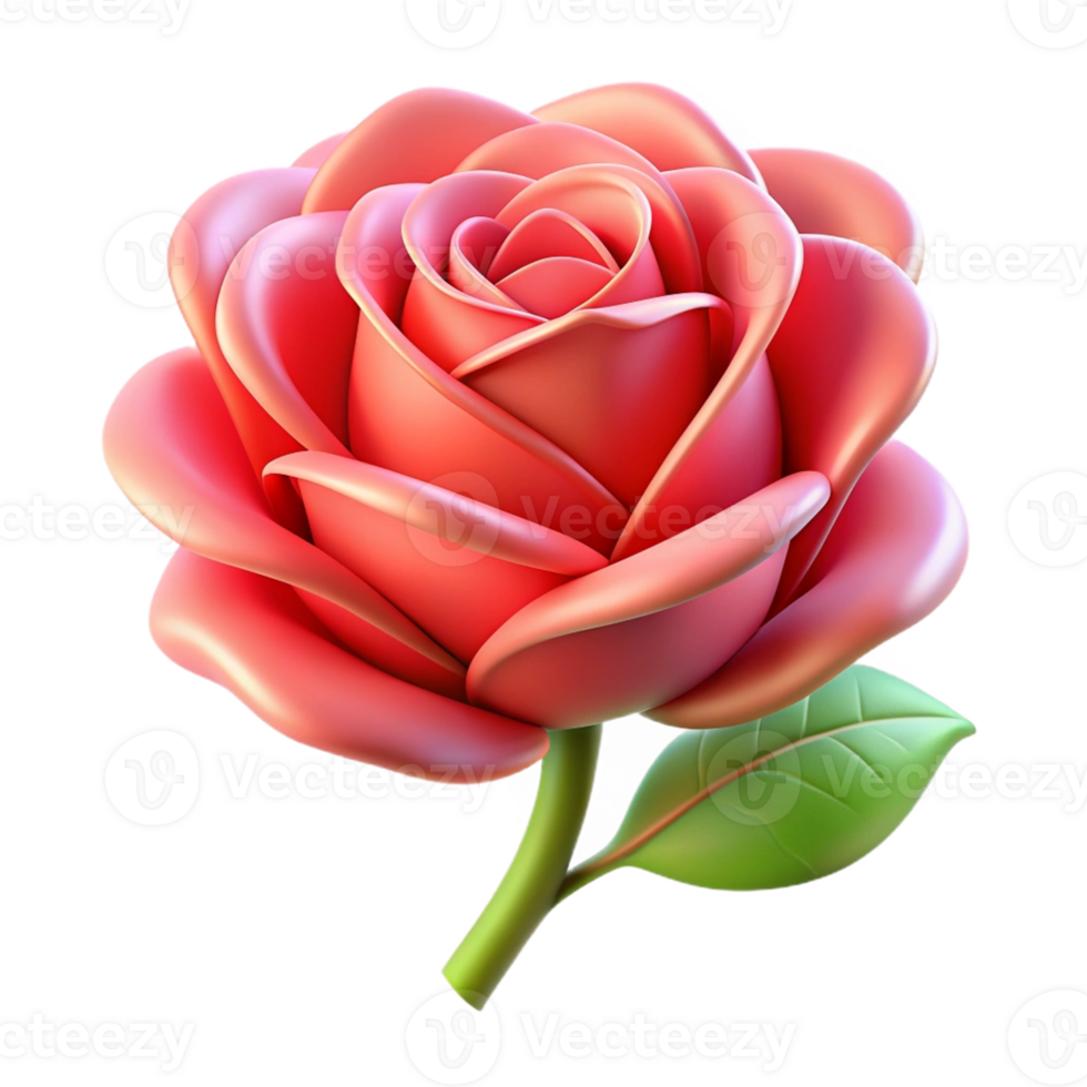 Vibrant Red Rose Graphic png
