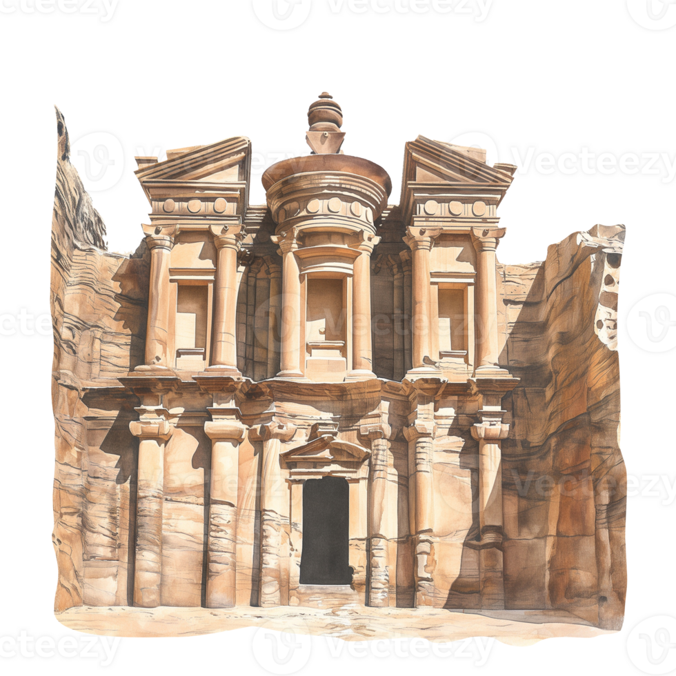 Petra of Jordan using for web, card, print or decoration png