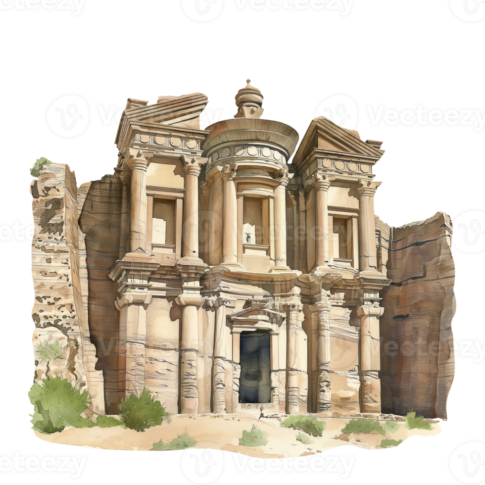 Petra of Jordan using for web, card, print or decoration png