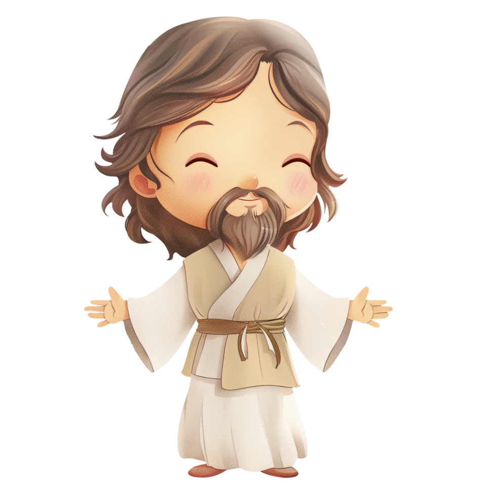 Jezus Christus met een duif vliegend bovengronds, symboliseert de aanwezigheid van de heilig geest waterverf png