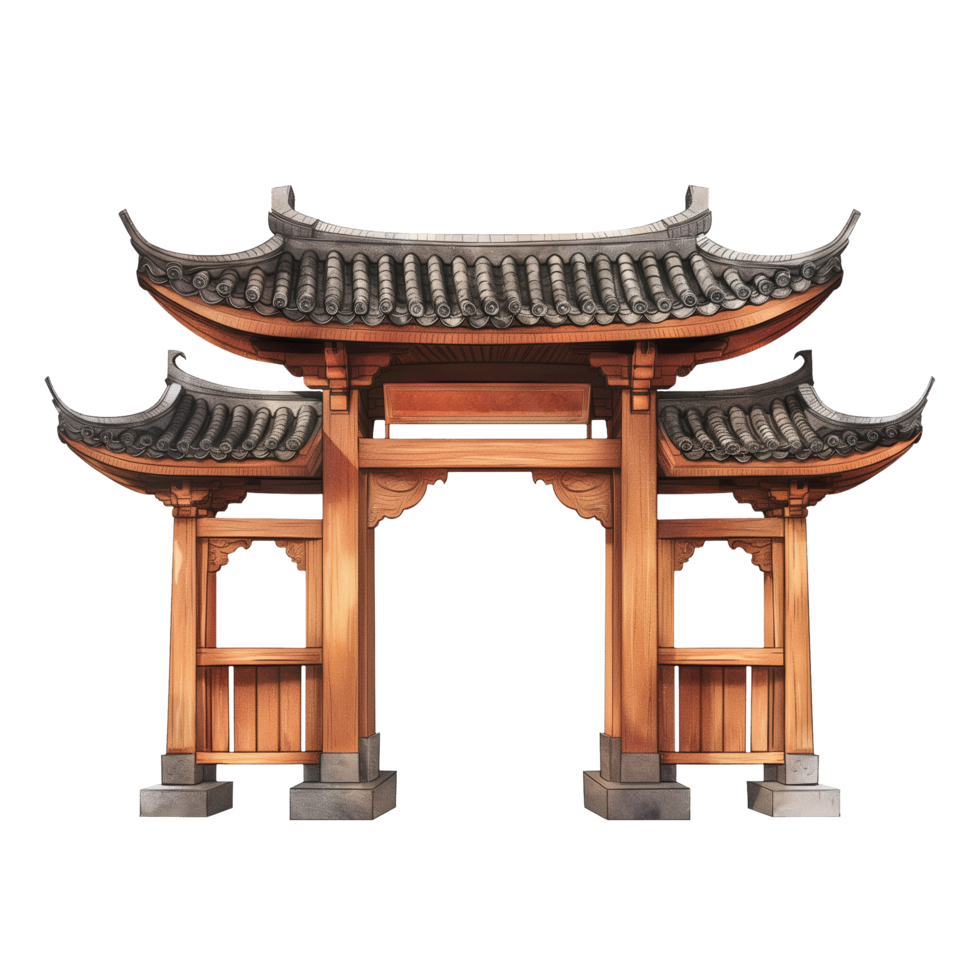 Chinese Gate. Mid Autumn decoration, suitable for the decorative design of covers, fabric, invitations, weddings, or greeting cards png