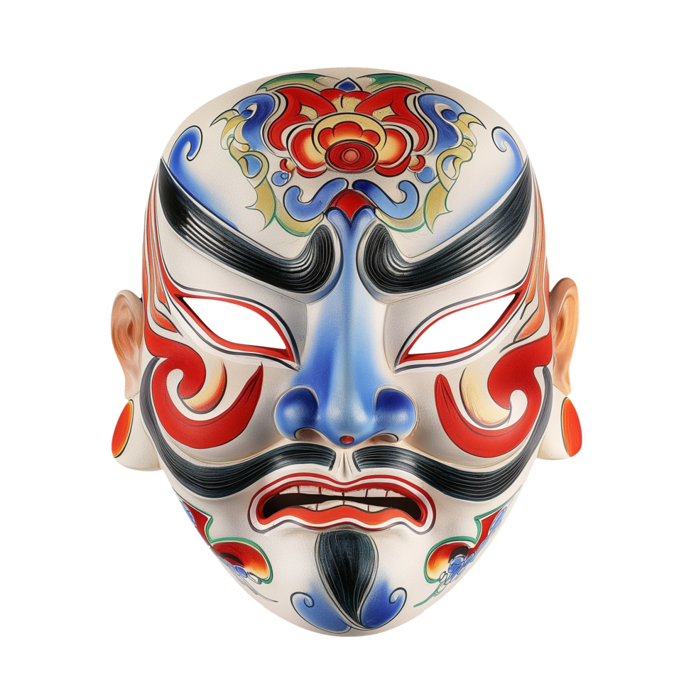 Peking Opera mask. Mid Autumn decoration, suitable for the decorative design of covers, fabric, invitations, weddings, or greeting cards png