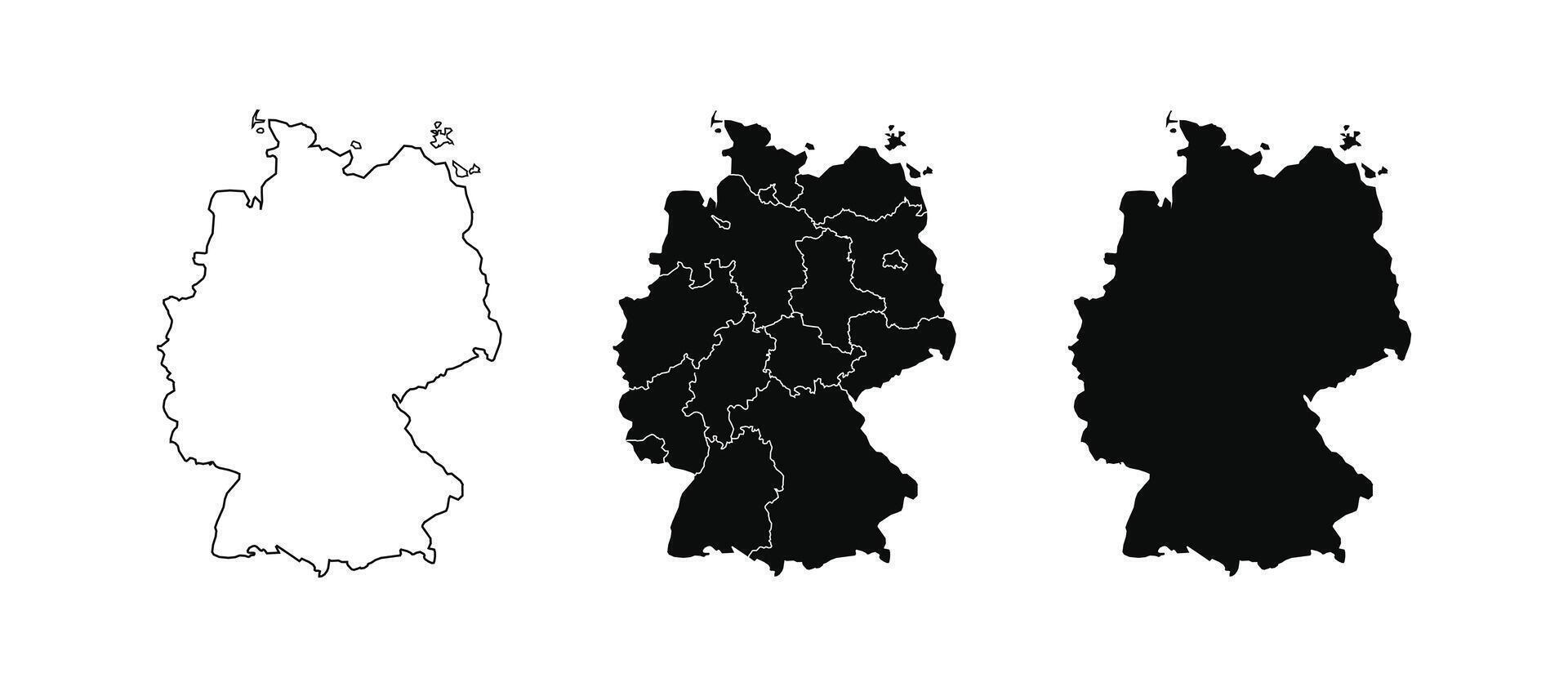 Map of Germany. Germany Map on white background. vector