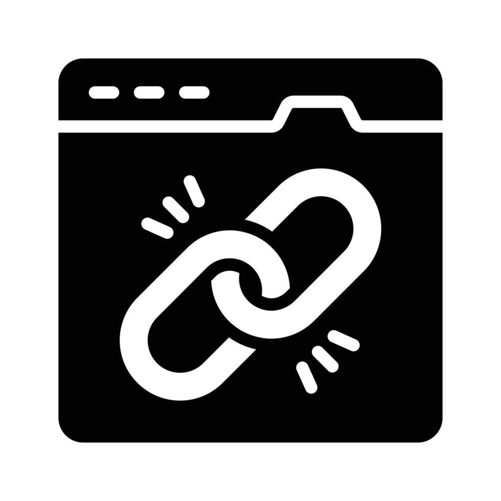 Visually perfect icon denoting weblink, seo link vector