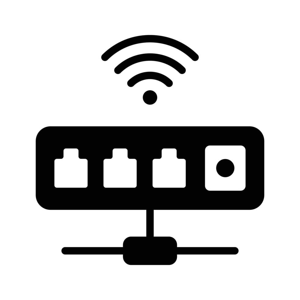 Grab this amazing icon of internet modem vector