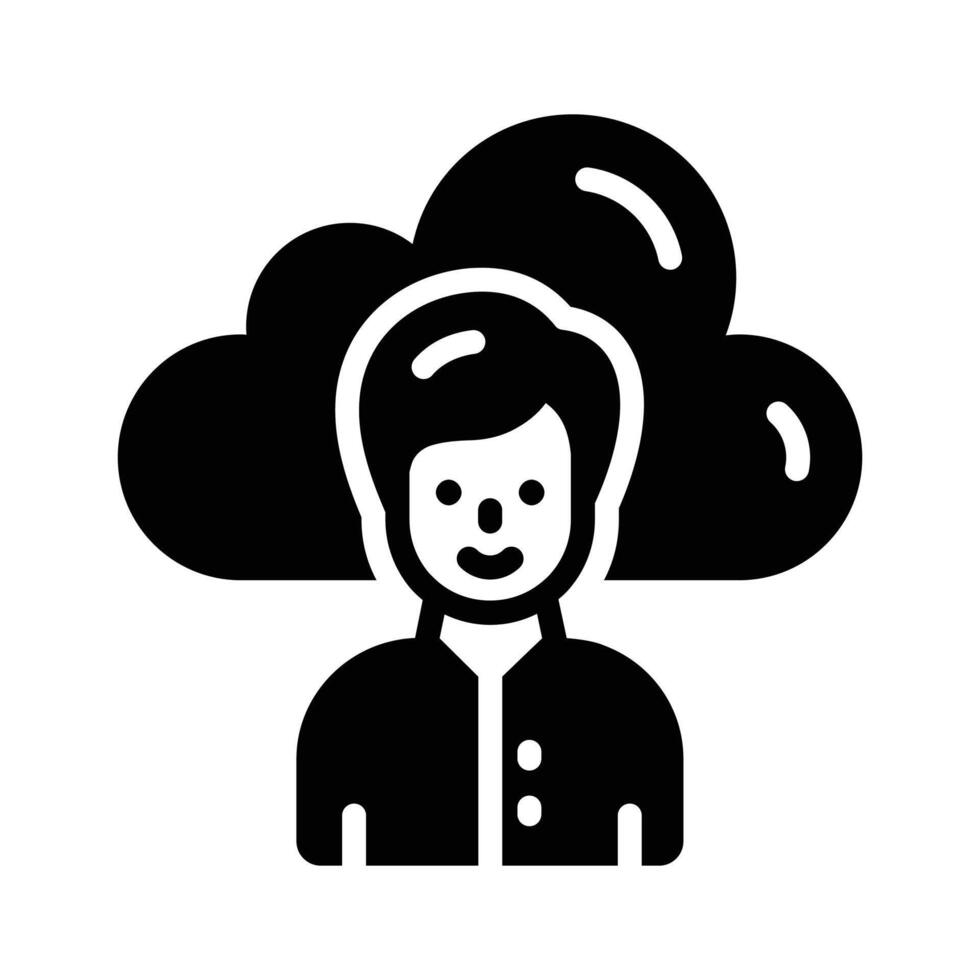 Well designed cloud user , personal cloud, cloud service provider vector