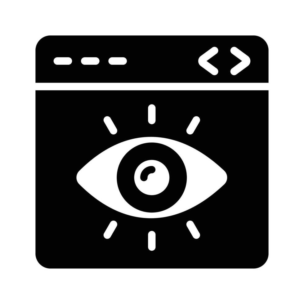 Get your hands on this creatively designed icon of website monitoring vector
