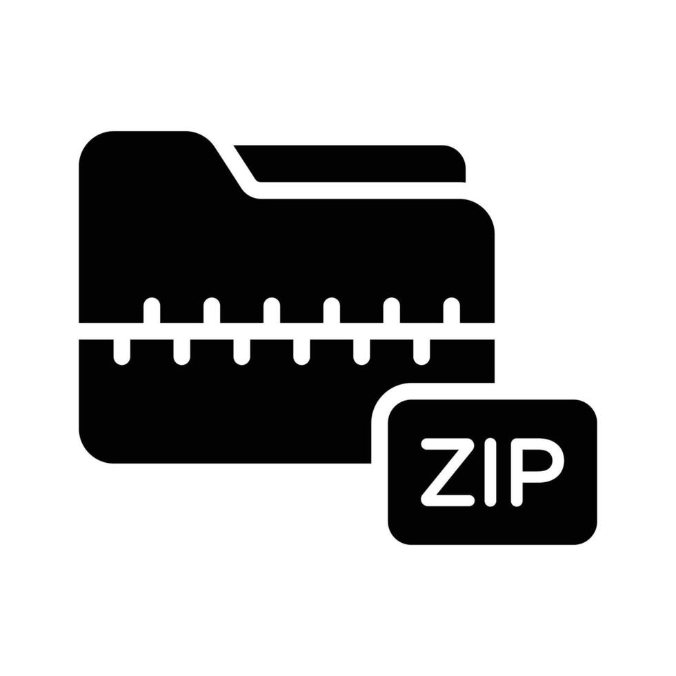 Compressed file, zip folder in trendy design style vector