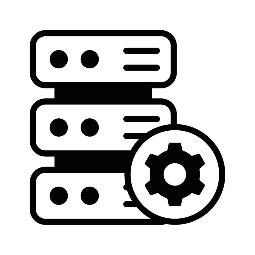 Get this amazing icon of server setting in modern design style vector