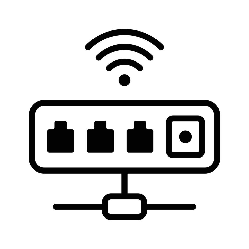 Grab this amazing icon of internet modem vector