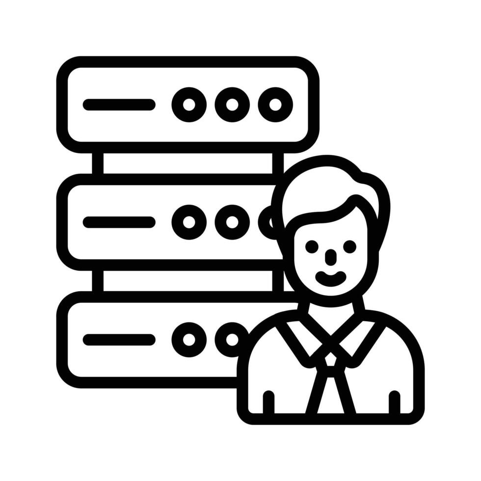 Employee database icon design in modern style vector