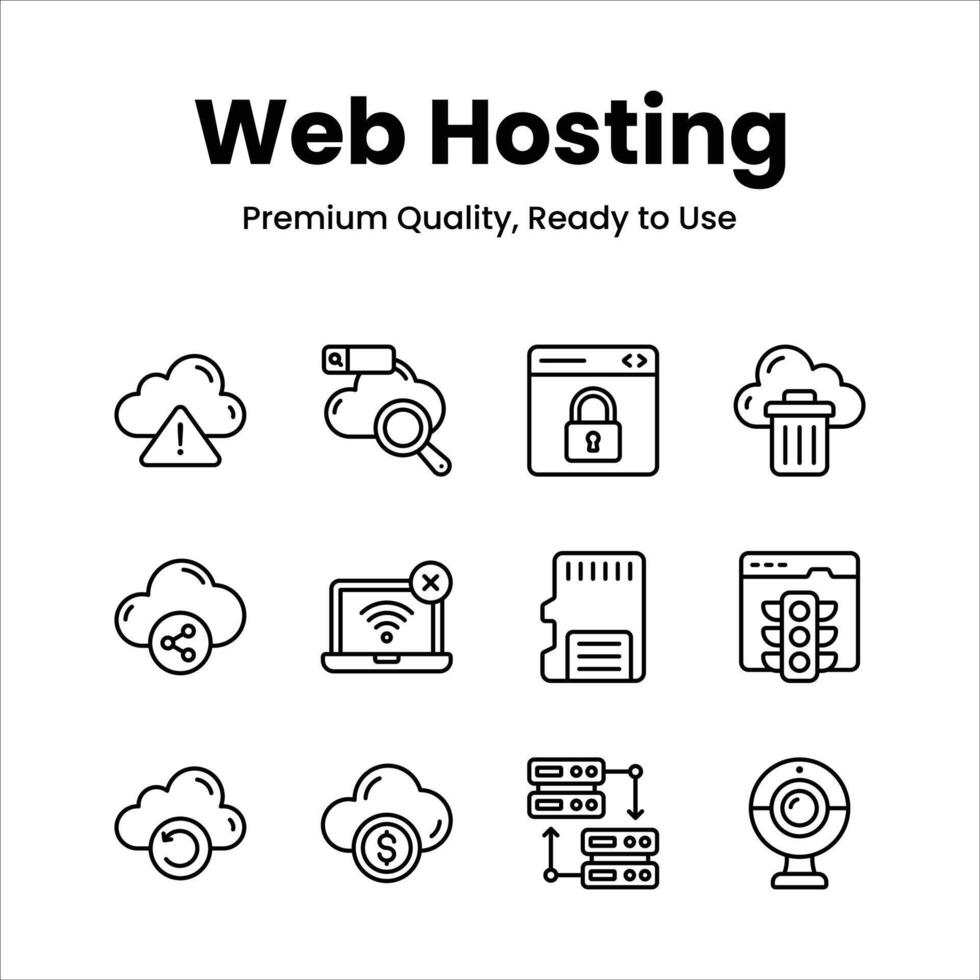 Have a look at amazing web hosting icons set vector
