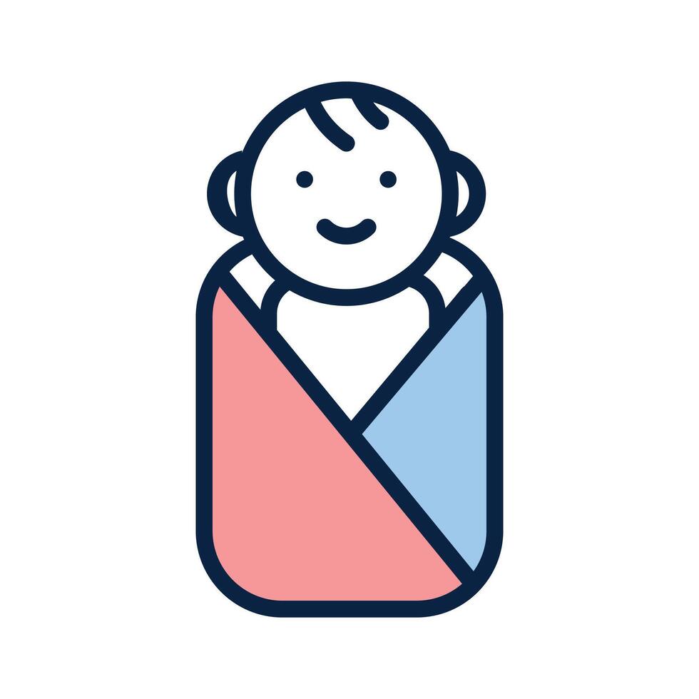 Get this creative icon of newborn baby in modern design style vector