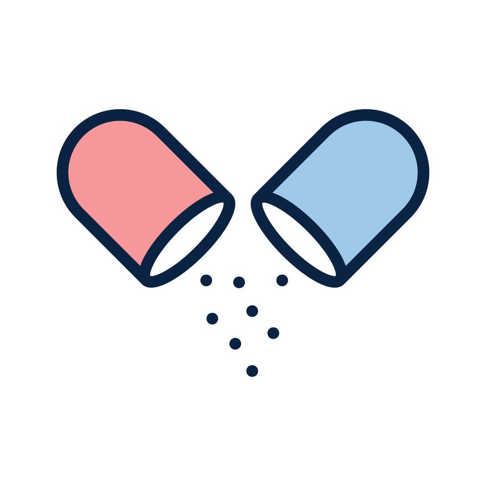 An amazing icon of opened capsule, ready to use in websites and mobile apps vector