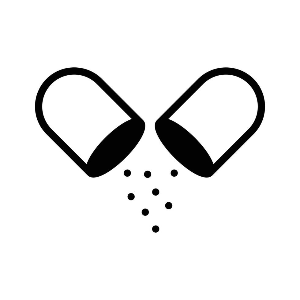 An amazing icon of opened capsule, ready to use in websites and mobile apps vector