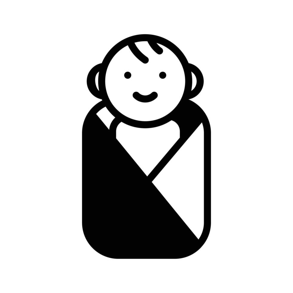 Get this creative icon of newborn baby in modern design style vector