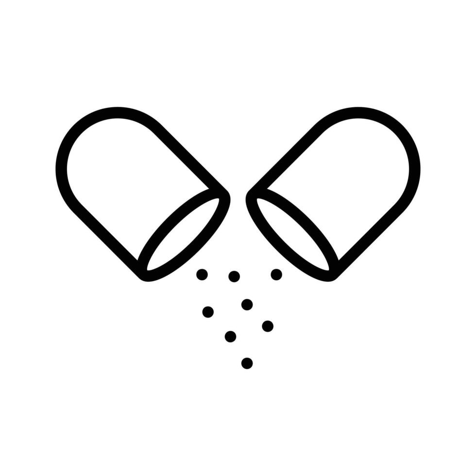 An amazing icon of opened capsule, ready to use in websites and mobile apps vector