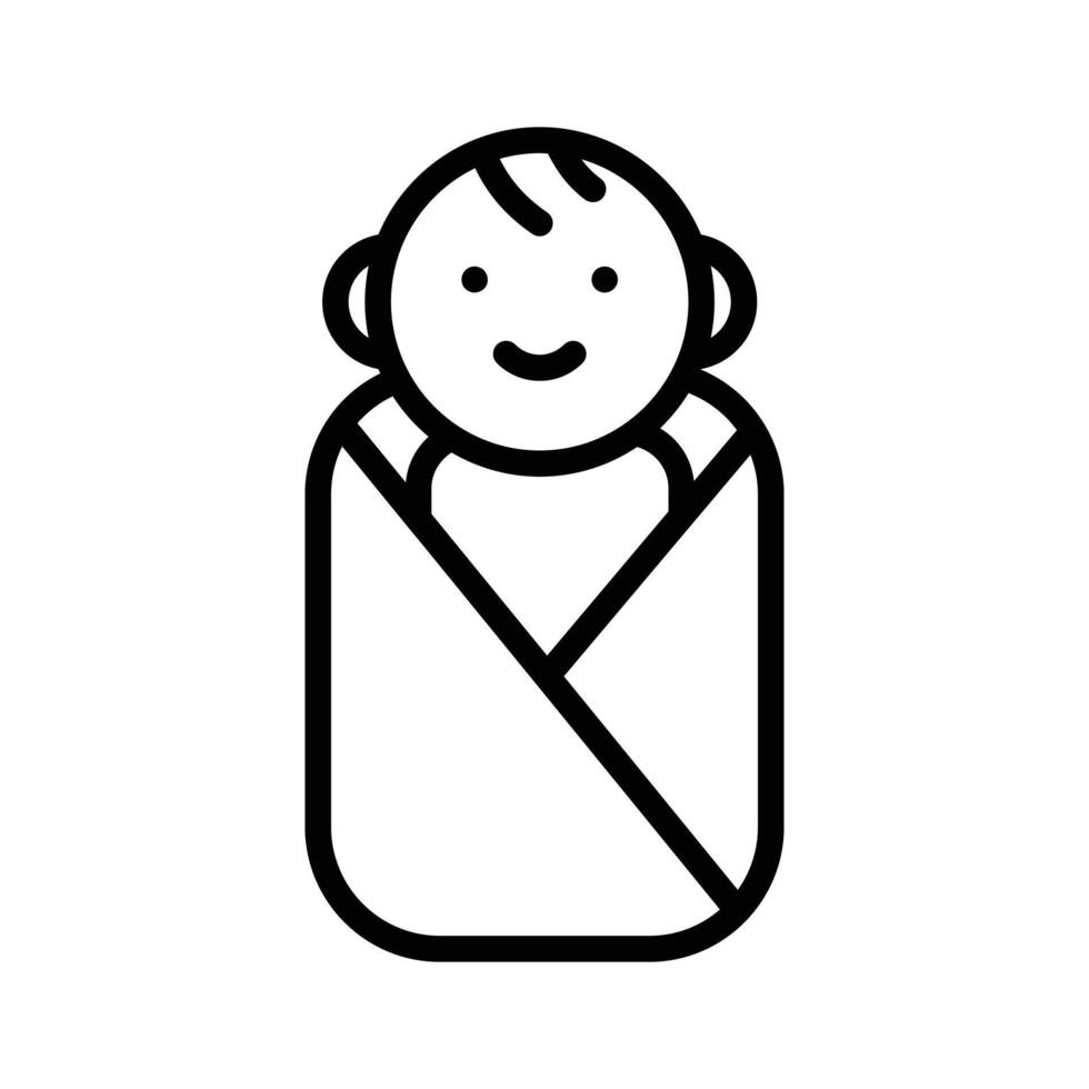 Get this creative icon of newborn baby in modern design style vector
