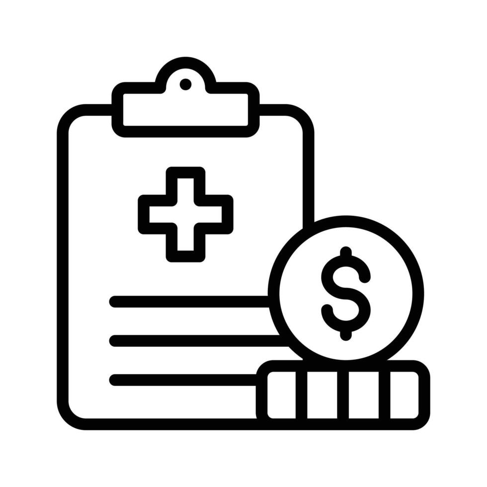 Amazing icon of medical allowance, featuring healthcare symbols and financial elements vector