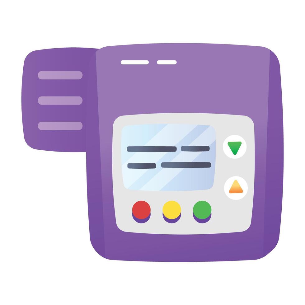 A flat style icon of breathalyzer vector