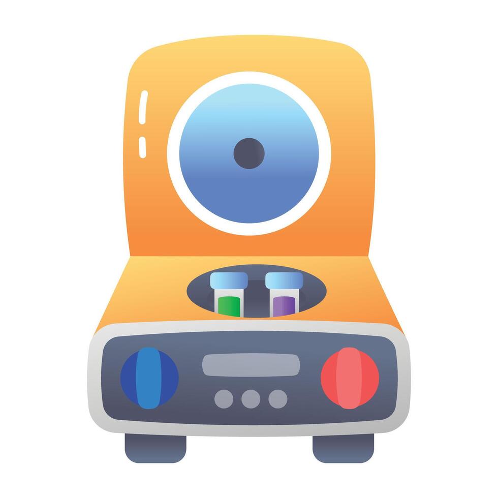 An icon of lab centrifuge in flat style vector