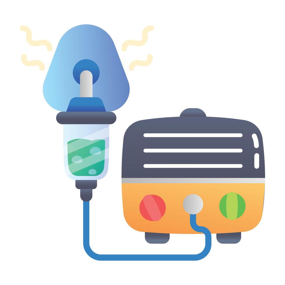 Nebulizer icon designed in flat style vector