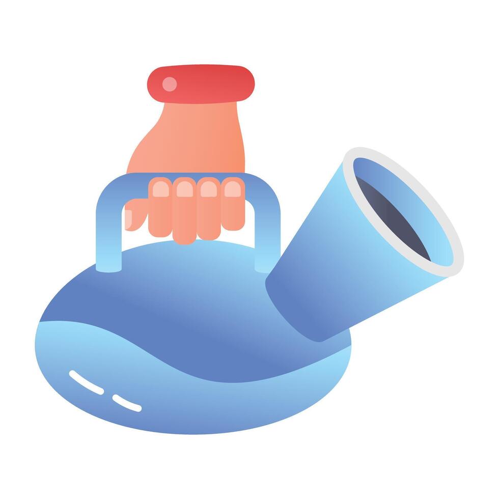 A flat icon of urine pot vector