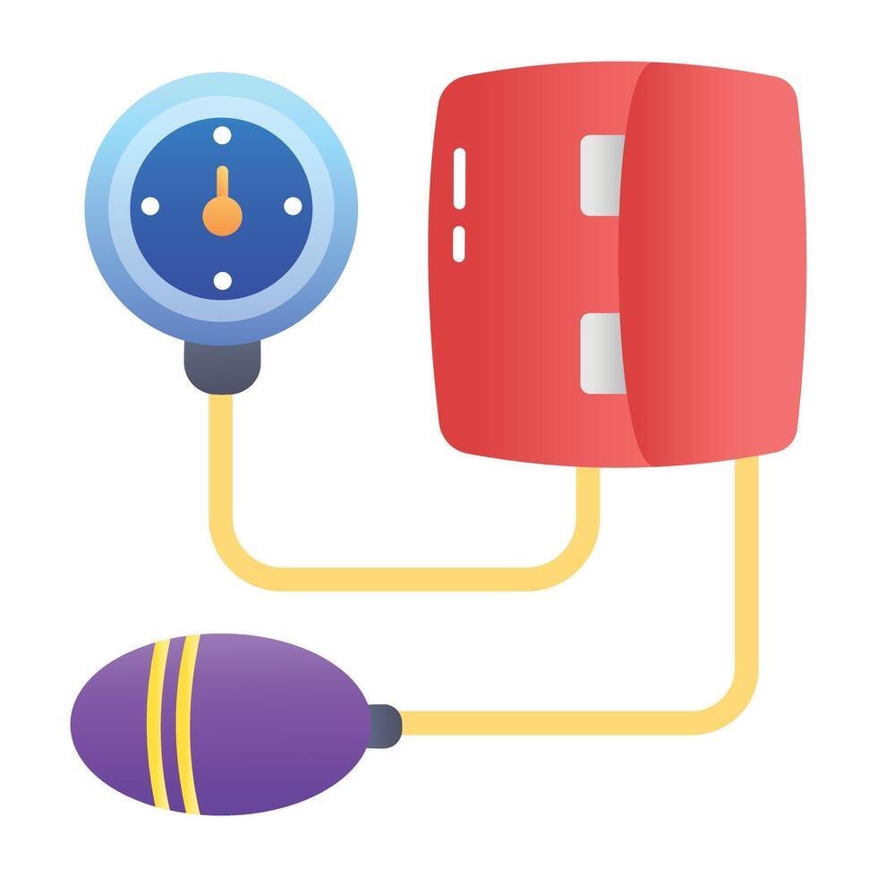 A flat icon of bp monitor vector