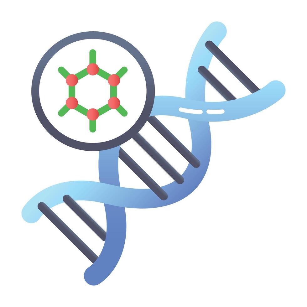 A flat icon of dna structure vector