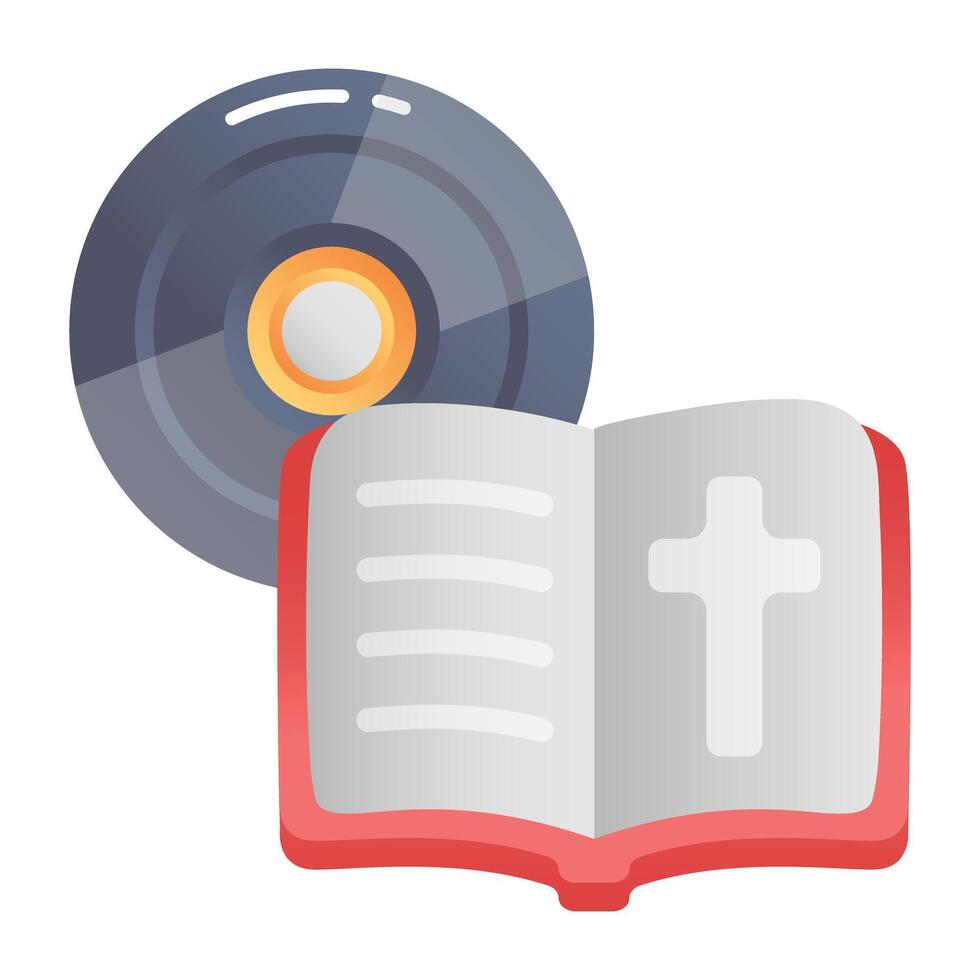 Holy hymn icon in flat style vector