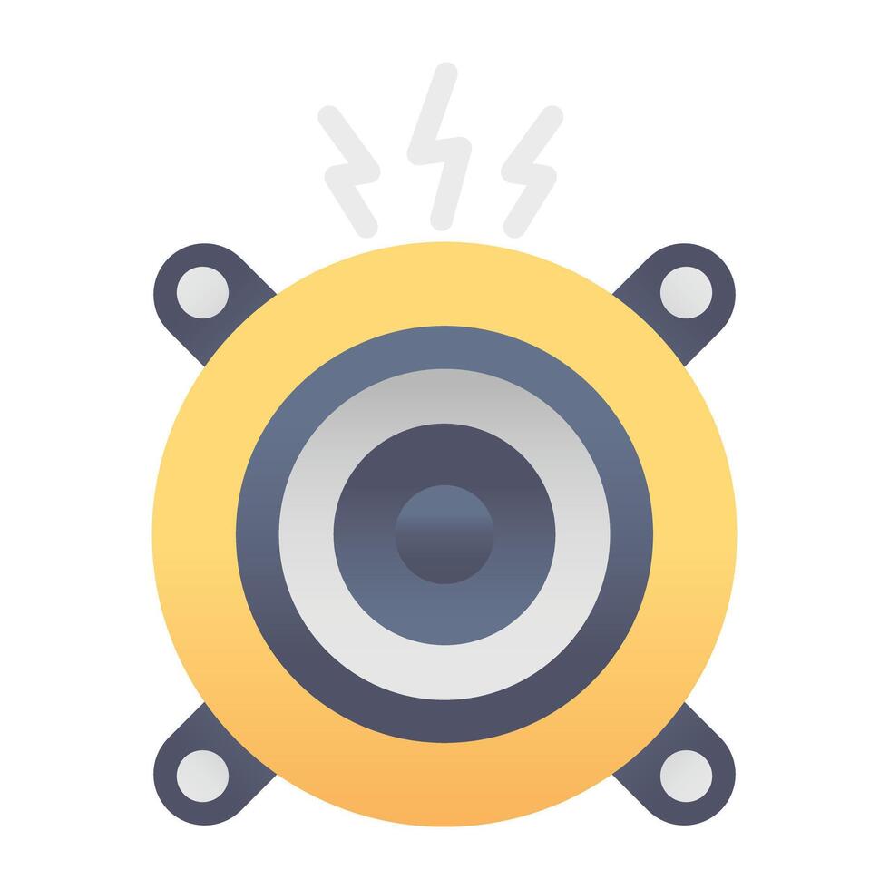 A flat style icon of woofer vector