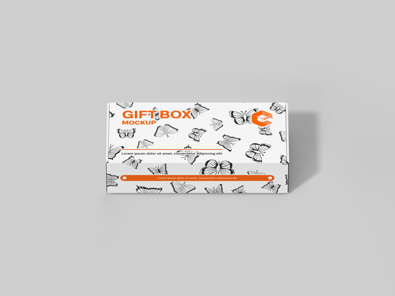 Blank Flat Rectangle Gift Box Mockup - Small Medium Big size cardboard box packaging Mockup psd