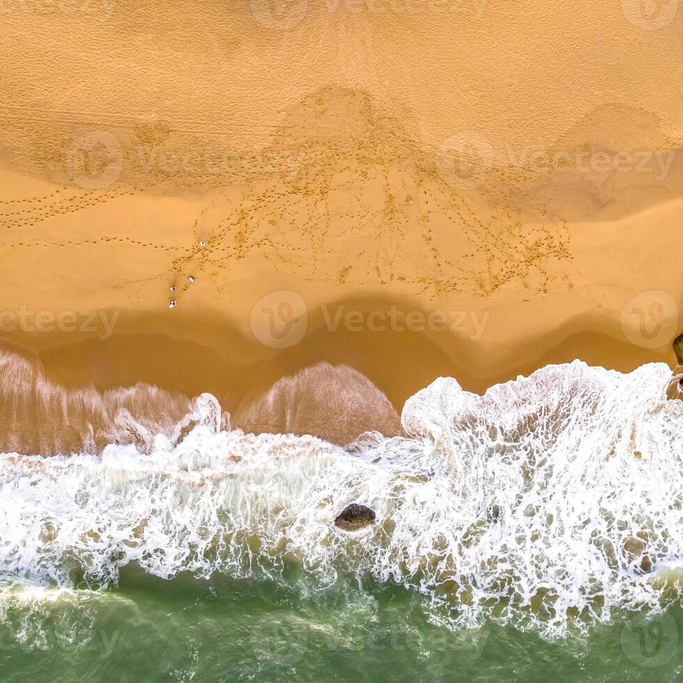 Balneario Camboriu in Santa Catarina. Taquaras Beach and Laranjeiras Beach in Balneario Camboriu. Aerial view in landscape. Square image photo