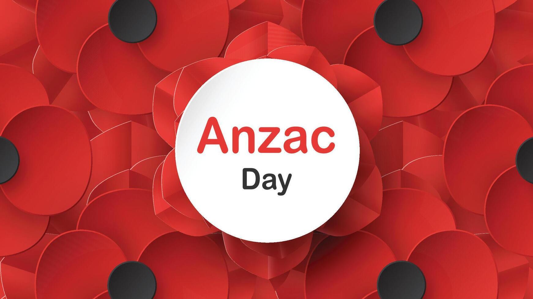 Anzac Day background. Remembrance who served and died in Australia and New Zealand war. vector