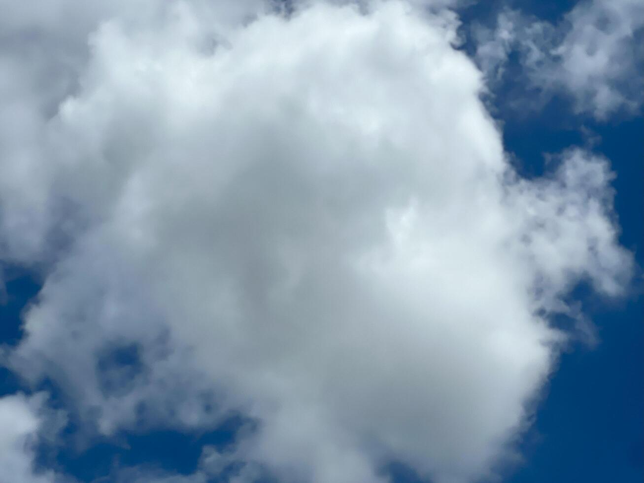Blue sky and White cloud nature background. photo