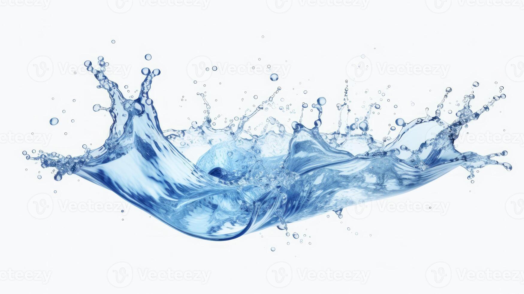 agua chapoteo aislado en blanco antecedentes hermosa salpicaduras un limpiar agua. neural red foto